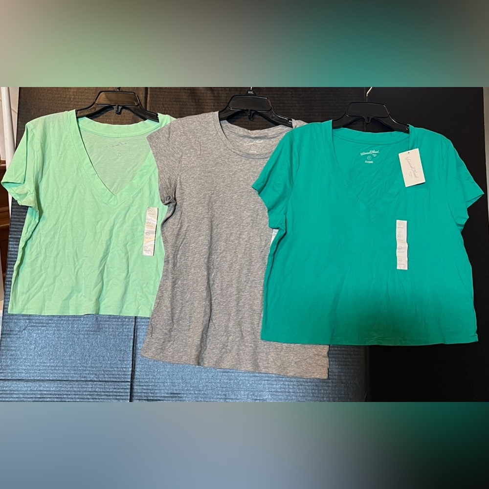 Universal Thread Women's Short Sleeve Tees - Light Green, Gray, Teal- 3 for $18
